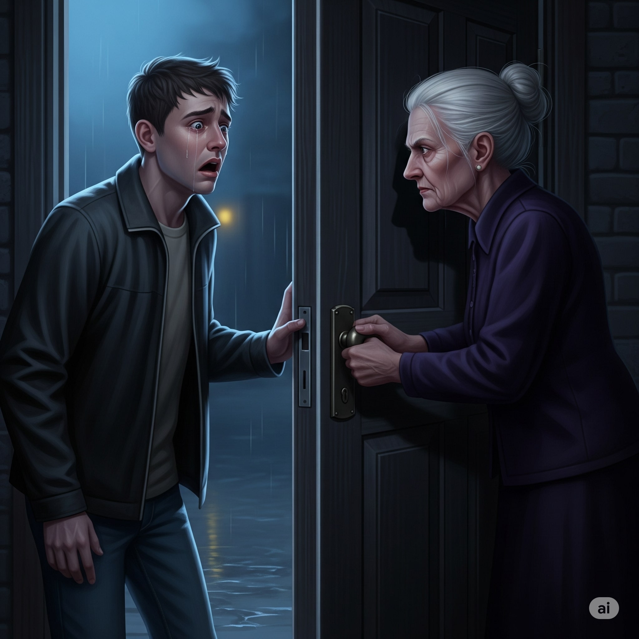 grand mere et son petit fils