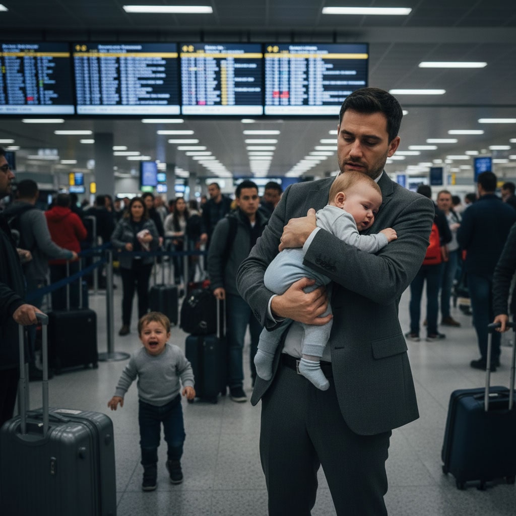chaos dans l'aeroport-min