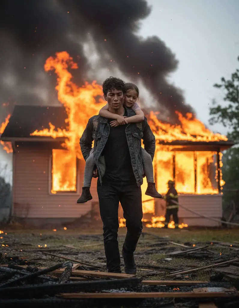 un enfant sauve une fille-min