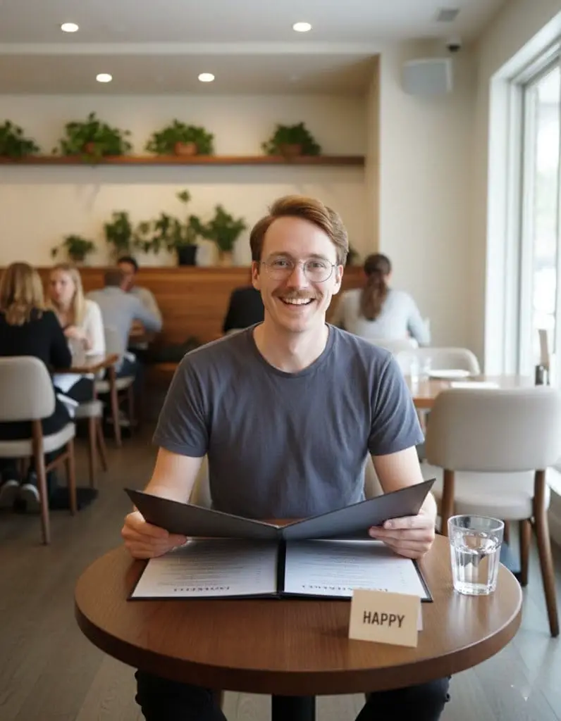 homme dans un restaurant-min