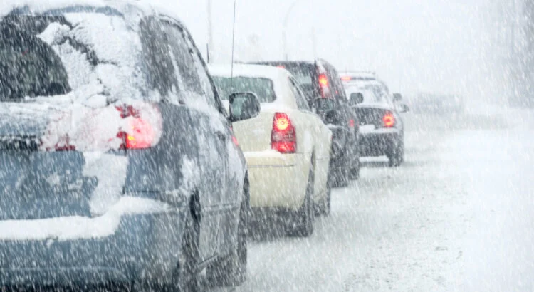 bloqué par la neige