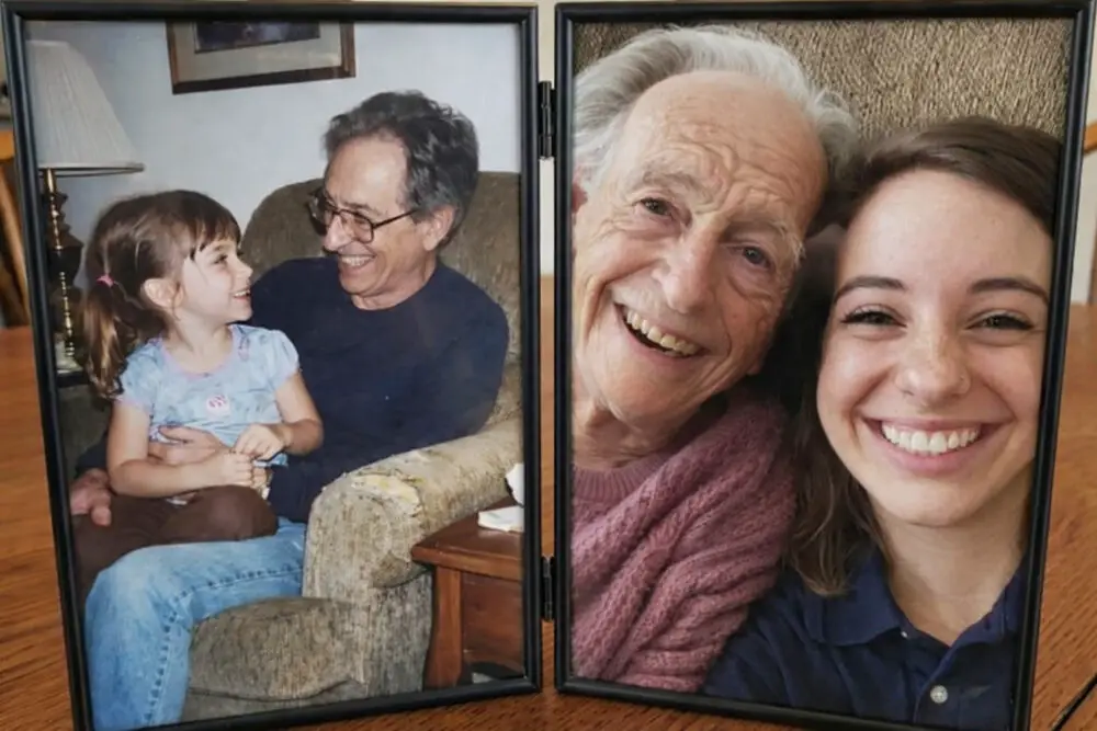 fille et grand pere souvenir