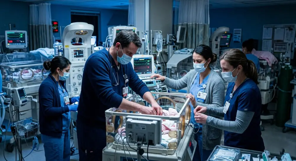 Une urgence en pleine nuit à l’unité de soins néonatals