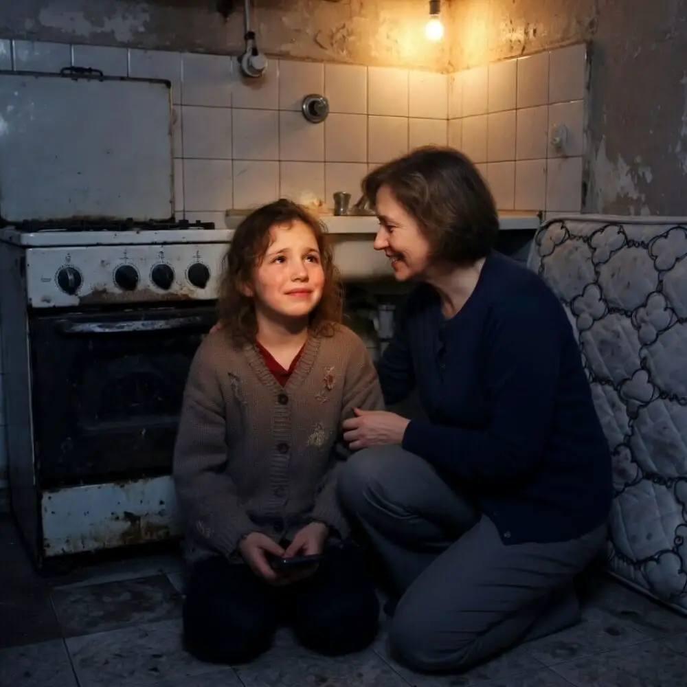 la fille a eu de l'aide -minj