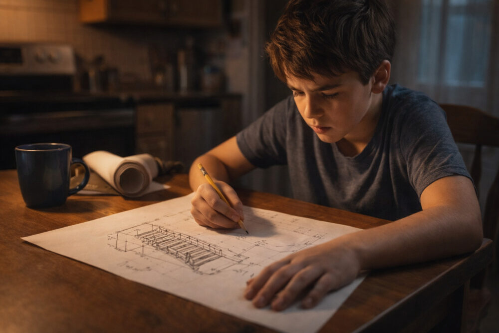 enfant avec des idées