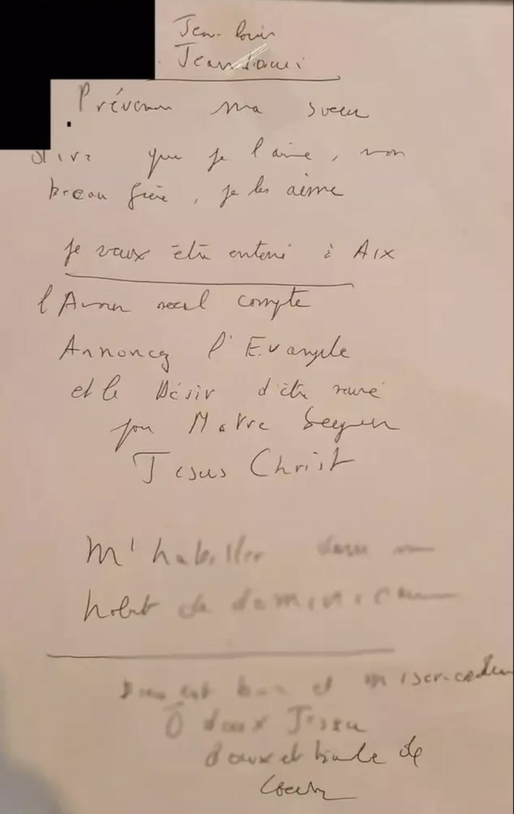 lettre a dieu