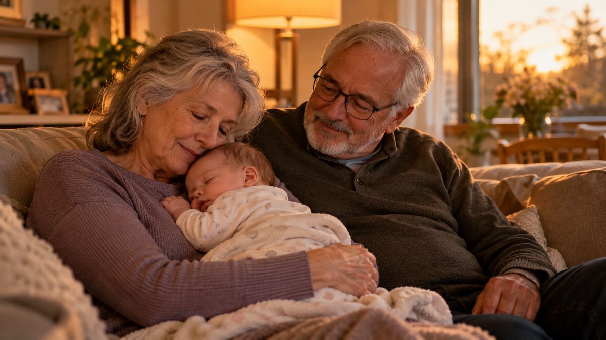 Grands-parents épuisés par la garde de leurs petits-enfants à la retraite