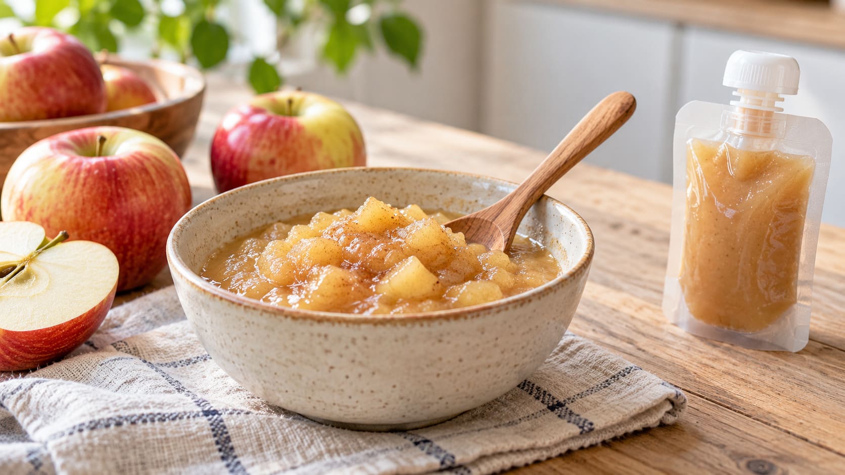 Compote de pommes rustique à la cuillère-min