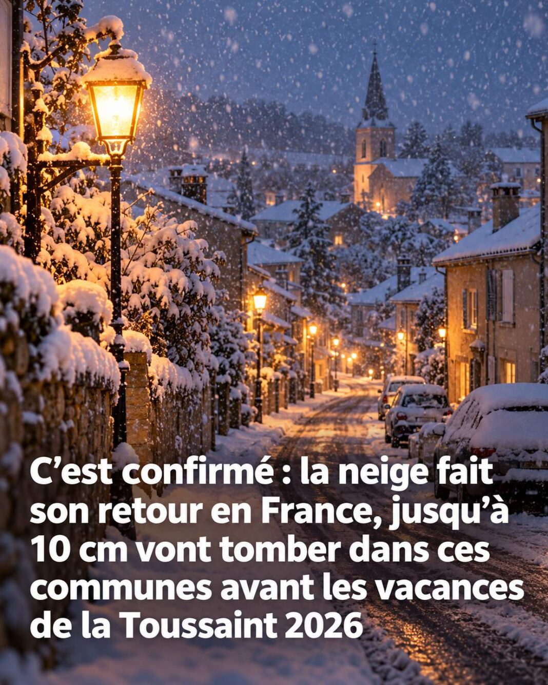 C’est confirmé : la neige fait son retour en France, jusqu’à 10 cm vont tomber dans ces communes avant les vacances de la Toussaint 2026