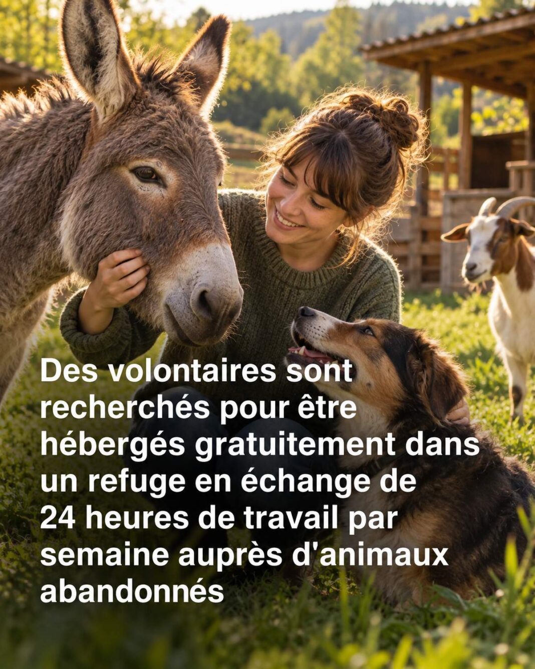 Des volontaires sont recherchés pour être hébergés gratuitement dans un refuge en échange de 24 heures de travail par semaine auprès d’animaux abandonnés