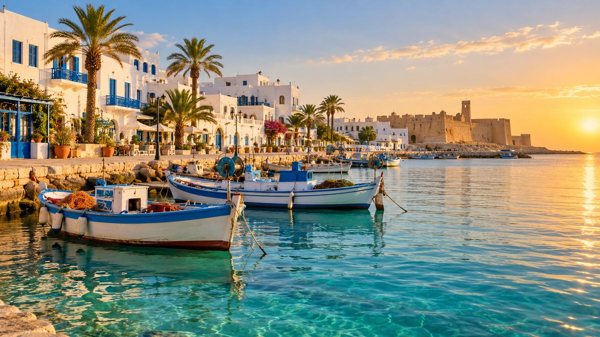 Vue de la côte de Monastir en Tunisie, ville appréciée des retraités français